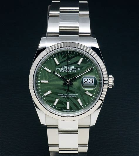 rolex datejust oro e verde|rolex datejust 36 prezzo.